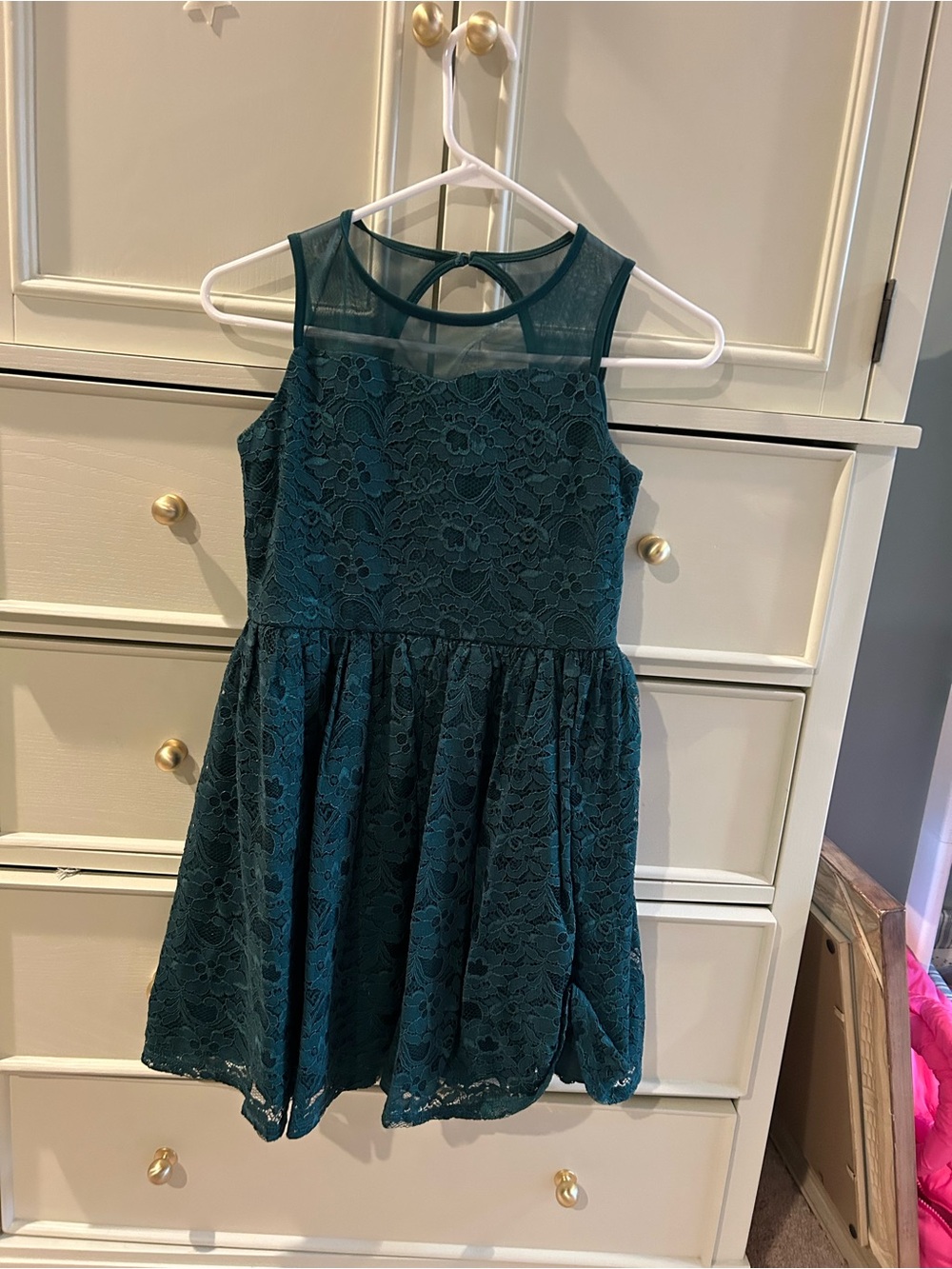Zenzi Hunter Green Lace Dress 10/12